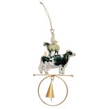 Farm yard Hanging Bell Black 18cm 