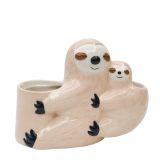 Hugging Sloths Planter Bisque 11cm 