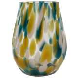 Tommy Speckle Glass Vase Blue  Beige Me