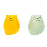 Cat Salt & Pepper Shakers Grey & Orange 