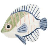 Reef Fish Trinket Dish White & Green 25c