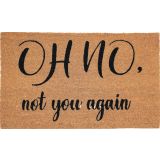 Oh No, Not You Again Doormat Black 45x75