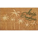 Hello Sunshine Doormat Green 45x75cm 