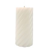 Sale Swirl Chunky Pillar LED Candle Crea