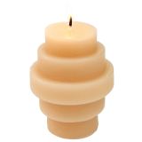 Sale Stacked Vanilla Candle Honey 6.5cm 