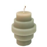 Sale Stacked Vanilla Candle Smoke 6.5cm 