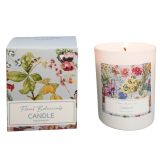 Botanicals Boxed Candle Blue & White 150