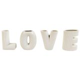 LOVE Letter Vase White 9.5cm S/4