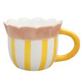 Halcyon Mug Peach & Yellow 9cm 