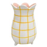 Halcyon Vase Peach & Yellow 18cm 