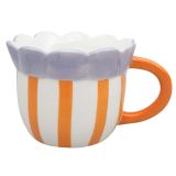 Halcyon Mug Mauve & Orange 9cm 