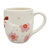 Poppy Chicken Mug Pink 10cm 