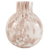 Jaslyn Speckle Glass Vase White & Lilac 