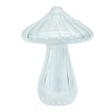 Toadstool Bud Vase Clear 12cm 