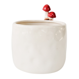 Toadstool Planter White 13cm 