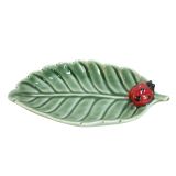 Lady Bird Leaf Dish Green 18cm 