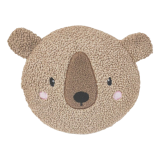 Bear Boucle Cushion Brown 34cm 