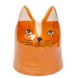 Bailey Cat Planter Orange 14cm 