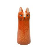 Bailey Cat Vase Orange 15cm 