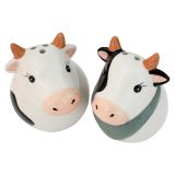 Cow Salt & Pepper Shakers White & Black 