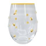 Kaya Bee Stemless Glass Yellow 12cm 