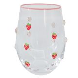 Kaya Strawberry Stemless Glass Red 12cm 