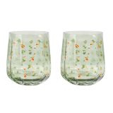 Enchanted Garden Floral Tumbler Glass Gr