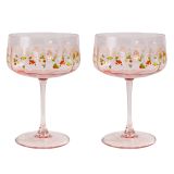 Strawberry Fields Floral Coupe Glass Pin