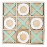 Tic Tac Toe Set Sage & White 17cm 