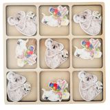 Popcorn Blue Australiana Tic Tac Toe Set
