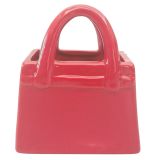 Bow Handbag Vessel Red 10cm 