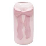 Tall Bow Vase Pink 22cm 