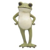 Standing Frog Resin Ornament Green 21cm 