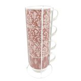 Sale Boho Stacked Mugs Dusty Pink 300ml 