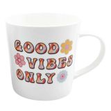 Sale Retro Floral Good Vibes Only Mug Co