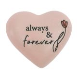 Always & Forever Heart Stone Pink 8cm 