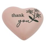 Thank you Heart Stone Pink 8cm 