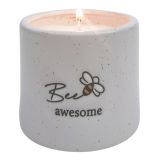 Bee Awesome Candle White 7cm 