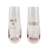 Sale Celebrate Champagne Glass Gold Pink