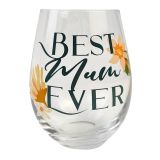 Sale Cassia Floral Best Mum Ever Wine Gl