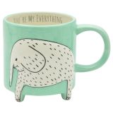 Animal Elephant Mug with Legs Green 10cm