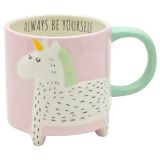 Animal Unicorn Mug with Legs Pink 10cm 