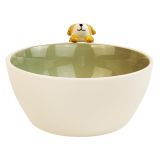 Sale Cute Dog Hanger Bowl White Green 8c