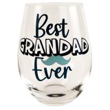 Sale Best Ever Grandad Glass Navy 12cm 