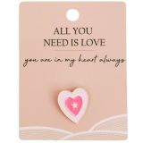 Heart Memento Pin Pink 2cm 