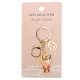 Best Mum Keyring Pink 11cm 