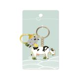Farmyard Keyring Black & White 12cm 