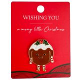 Festive Friends Pudding Memento Pin Brow