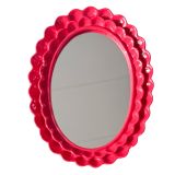 Lotti Petal Oval Mirror Red 5x7 