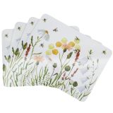 Bee Meadow Cork & MDF Placemats White & 